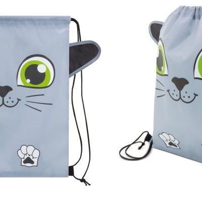 Mochila de cuerdas forma gato personalizada